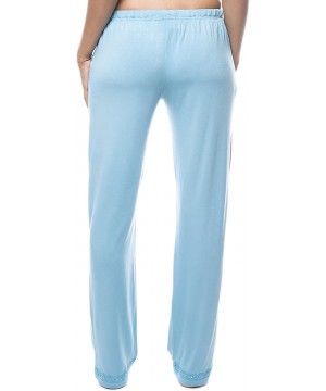 Bottoms Twin Boat Women's Breezy Night Knit Lounge Pant - Turquoise - CG12GF9P1EV