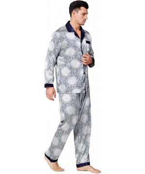 Sleep Sets Mens Satin Pajamas Set Sleepwear Loungewear S~3XL Plus - Lucky Circle - CQ18HCSYDCG