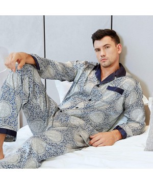 Sleep Sets Mens Satin Pajamas Set Sleepwear Loungewear S~3XL Plus - Lucky Circle - CQ18HCSYDCG