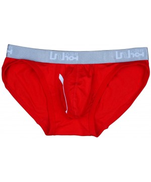 Boxer Briefs Men's Underwear Ultimate Soft Sexy Stretch Cotton Boxer Brief - Red - CZ12FK1SYL7