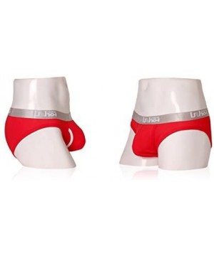 Boxer Briefs Men's Underwear Ultimate Soft Sexy Stretch Cotton Boxer Brief - Red - CZ12FK1SYL7