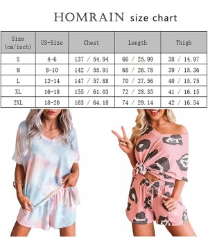 Sets Womens Tie Dye Pajamas Sets Shorts Sleepwear Cami Two Piece tie dye Halloween Women Nightwear pjs White black 4 - C51905...