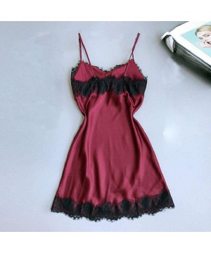 Camisoles & Tanks Women Sexy Lace Lingerie Nightwear Underwear Robe Sleepwear Suspender Nightdress Babydoll Dress for Women -...