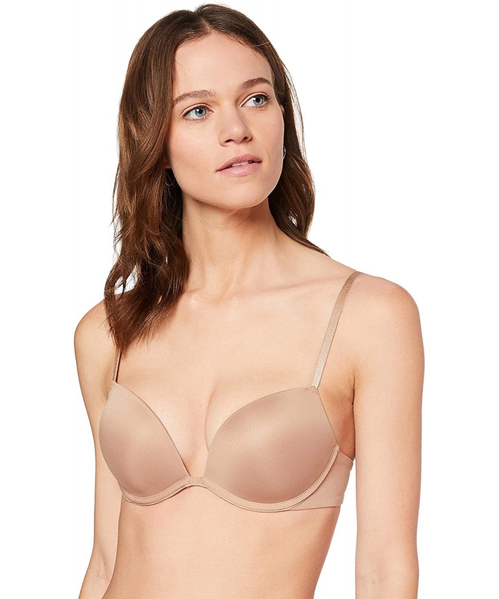 Bras Women's Super Push Up Microfibre Bra - Beige - CF18O9ERQLI