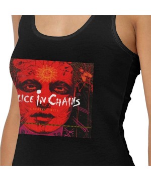 Camisoles & Tanks Alice in Chains - Greatest Hits Women Sexy Tank Vest Comfortable Cool Vest T Shirt Black - Black - C219DUDIX0E