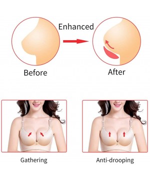 Accessories Silicone Bra Inserts Lift Breast Inserts Breathable Push Up Sticky Bra Cups for women - Clear Gel Push Up Breast ...