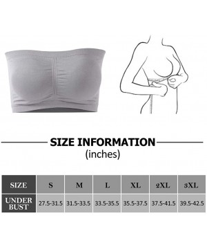 Bras Women's Wireless Bandeau Bra Fitness Home Sports Bra Basic Layer Padded Crop Tube Top Strapless Seamless Bralette - 3 Pa...