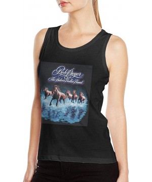 Camisoles & Tanks Bob Seger Against The Wind 2020 Women Sexy Undershirts Casual Style Vest T Shirt Black - Black - CY19DU0UM85