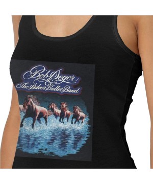 Camisoles & Tanks Bob Seger Against The Wind 2020 Women Sexy Undershirts Casual Style Vest T Shirt Black - Black - CY19DU0UM85