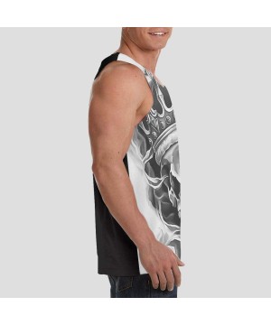 Undershirts Men Muscle Tank Top Summer Beach Holiday Fashion Sleeveless Vest Shirts - Cool Skull King With Crown - CT19DSK9080