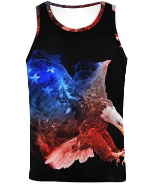 Undershirts Men's Muscle Gym Workout Training Sleeveless Tank Top Beautiful Flamingos - Multi2 - CR19DW72A0C