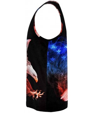 Undershirts Men's Muscle Gym Workout Training Sleeveless Tank Top Beautiful Flamingos - Multi2 - CR19DW72A0C