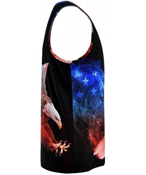 Undershirts Men's Muscle Gym Workout Training Sleeveless Tank Top Beautiful Flamingos - Multi2 - CR19DW72A0C