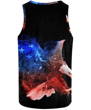 Undershirts Men's Muscle Gym Workout Training Sleeveless Tank Top Beautiful Flamingos - Multi2 - CR19DW72A0C