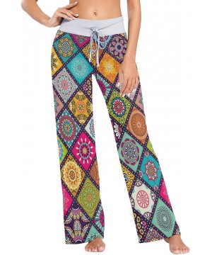 Bottoms Exotic Indian Mandalas Women's Pajama Pants Comfy Drawstring Lounge Pants Sleepwear - CE19DSWKLYS