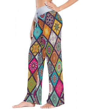 Bottoms Exotic Indian Mandalas Women's Pajama Pants Comfy Drawstring Lounge Pants Sleepwear - CE19DSWKLYS