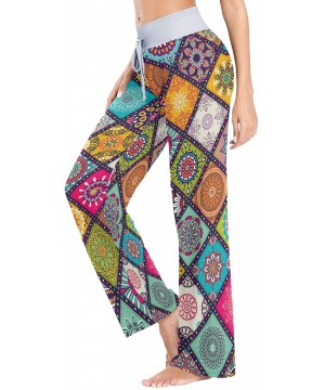 Bottoms Exotic Indian Mandalas Women's Pajama Pants Comfy Drawstring Lounge Pants Sleepwear - CE19DSWKLYS