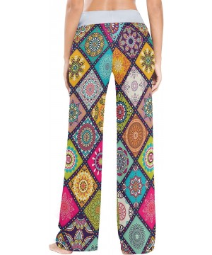 Bottoms Exotic Indian Mandalas Women's Pajama Pants Comfy Drawstring Lounge Pants Sleepwear - CE19DSWKLYS