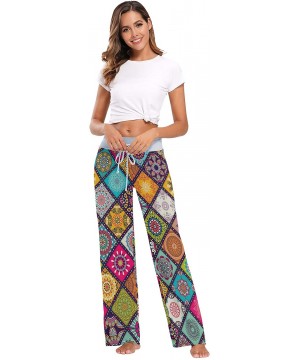 Bottoms Exotic Indian Mandalas Women's Pajama Pants Comfy Drawstring Lounge Pants Sleepwear - CE19DSWKLYS