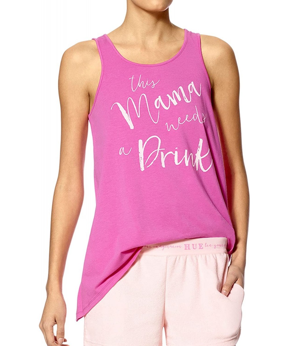 Tops Women's Mama Needs A Drink Sleep Tank - Bloom - CU17Y07GMI2