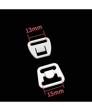 Accessories 10pcs Plastic Nylon Breastfeeding Bra Buckle Accessories for Sewing Bra Clips Underwear (White 15mm) - White 15mm...