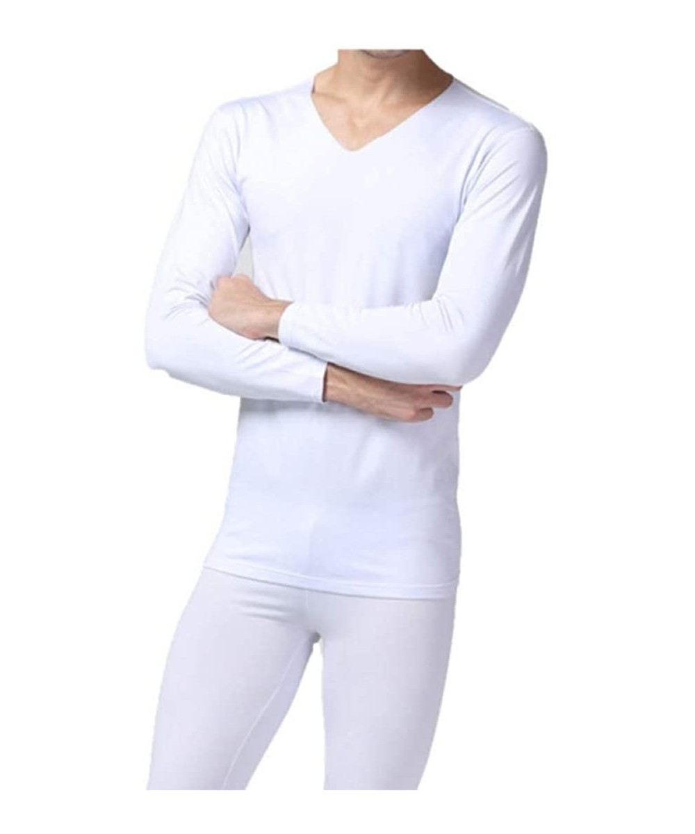 Thermal Underwear Mens Thermal Underwear Ultra Soft Long John Set Winter Warm Base Layer Top and Bottom - W - CZ192NZE7SZ