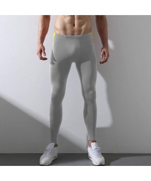 Thermal Underwear Men Thermal Underwear Winter Skiing Warm Bottom Thermal Long Base Layer Compression Pants Long Johns - Gray...