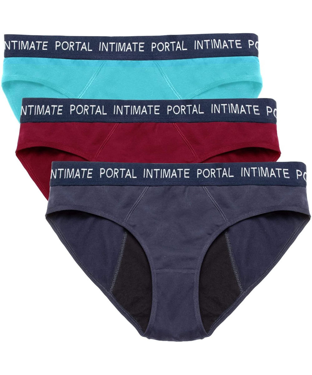 Panties Sporty 3 Pack Leak Proof Period Panties Menstrual Underwear Women Teens Girls - Matrene - CC193TMSCUK