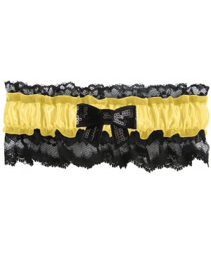 Garters & Garter Belts Britney Sequin Bow Garter- Standard- Lemon - Lemon - CC125Q7L51B