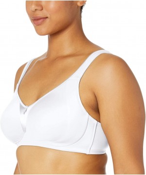 Bras Women's Signature Support Satin Wire-Free 2-ply Bra - White - C618ODC6RSO