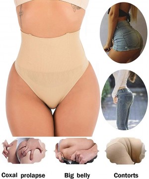 Shapewear Women Waist Cincher Girdle Tummy Slimmer Sexy Thong Panty Shapewear - Nude(with 4 Steel Bone) - CI194GTMMLH