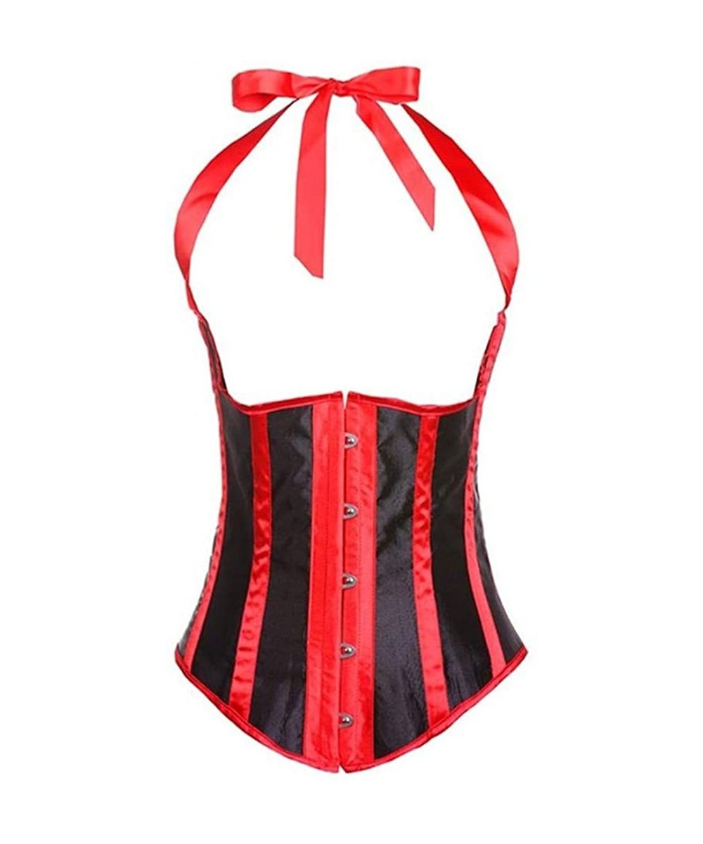 Bustiers & Corsets Sexy Corsets and Bustiers Stripe Underbust Corsets for Women Lingerie - 831 Red - CA19DTR9RND