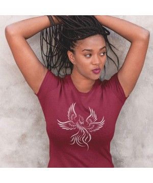 Camisoles & Tanks Phoenix Rising from The Ashes Triblend Racerback Tank Top for Women - Charcoal Grey - CG18Z304XNU