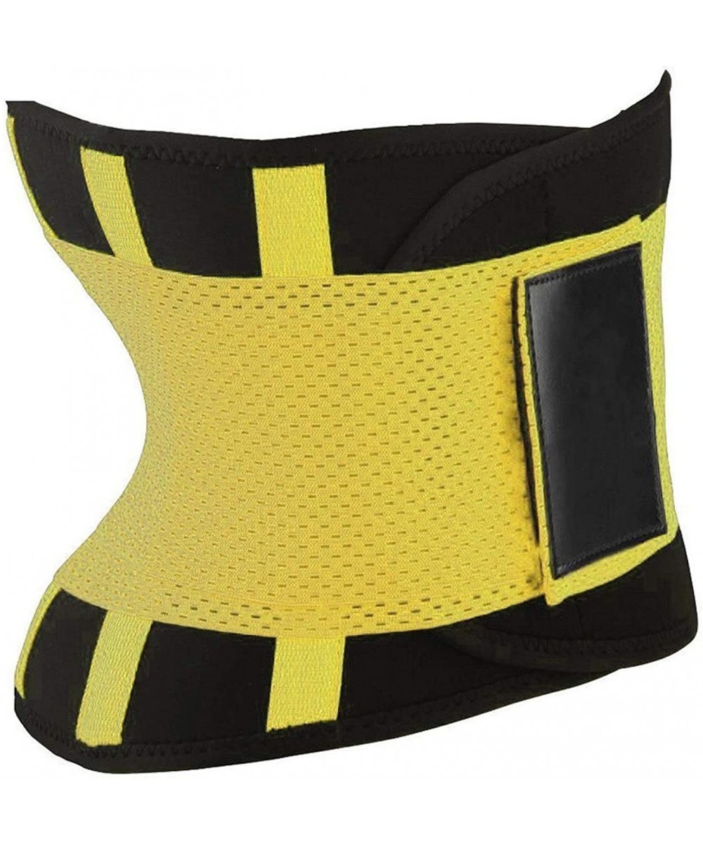 Shapewear Women Waist Belt Slimming Body Shaper Sports Waist Trainer Weight Loss Back Support Trimmer Belt - D-yellow - CI190...