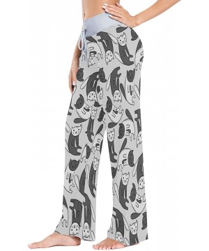 Bottoms Women's Comfy Stretch Fog Pine Trees Forest Drawstring Wide Leg Pajama Pants Lounge Pants - Color 13 - CG197UT458H