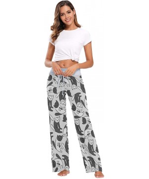 Bottoms Women's Comfy Stretch Fog Pine Trees Forest Drawstring Wide Leg Pajama Pants Lounge Pants - Color 13 - CG197UT458H