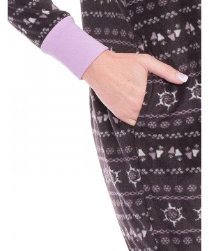 Sets Women's Premium Microfleece Onesie Jumper Pajama - Nordic Iron/Lilac - CJ12LXFGS03