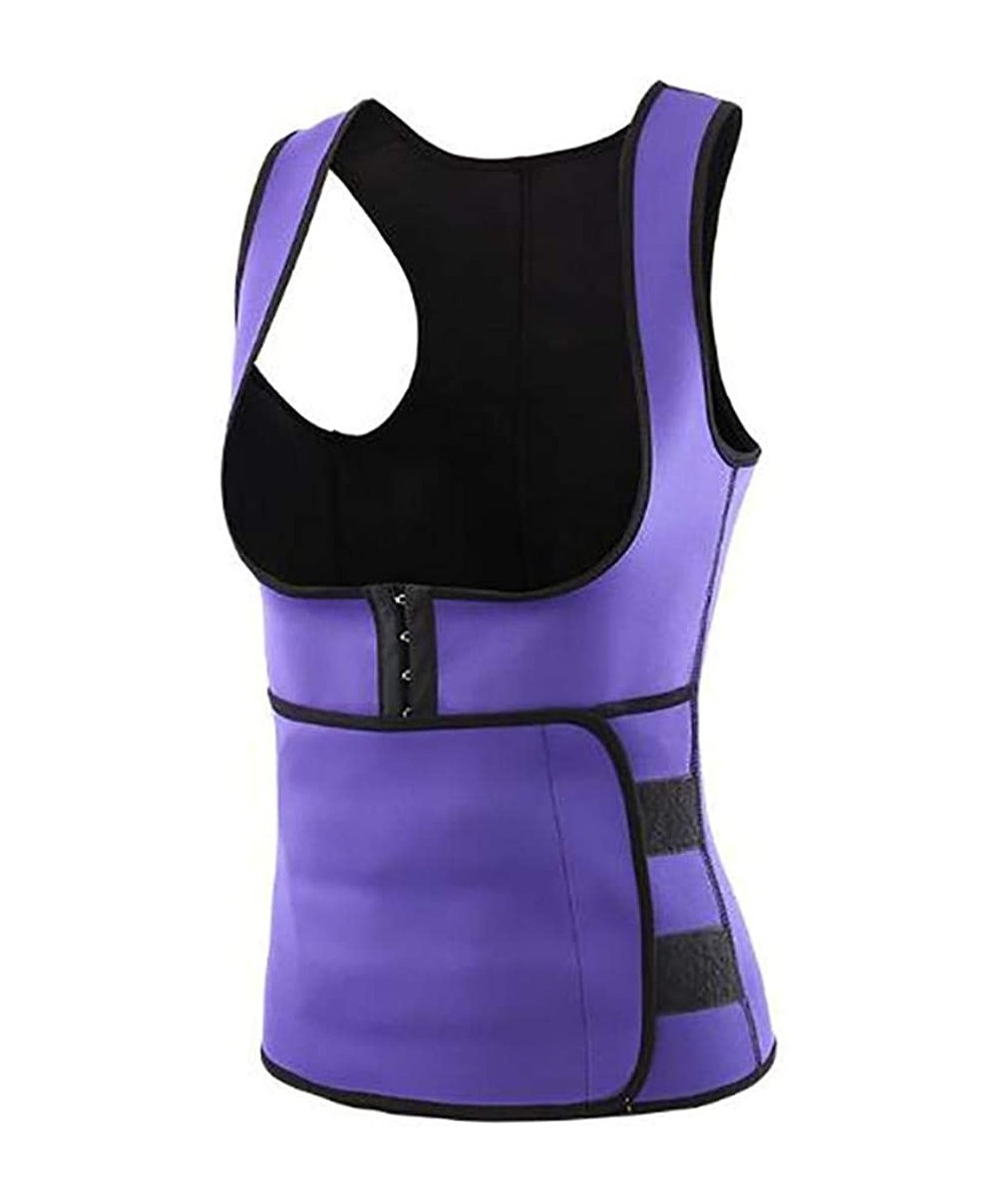 Bustiers & Corsets Women Shapewear Vest Abdomen Corset Waist Trimmer Belt Back Shoulder Corrector Bustiers - Purple - C918ZUN...