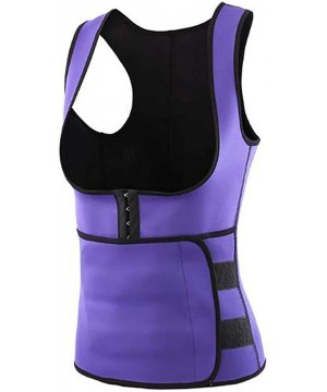 Bustiers & Corsets Women Shapewear Vest Abdomen Corset Waist Trimmer Belt Back Shoulder Corrector Bustiers - Purple - C918ZUN...