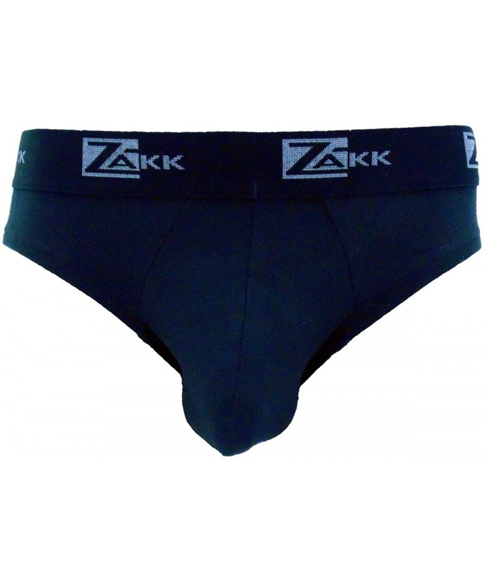 Briefs Sexy Men's Cotton Pouch Brief Underwear - Black - C6112FTBKKZ