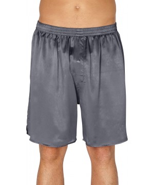 Boxers Men's Classic Silk Boxers - Graphite - CC115Q7F2W5