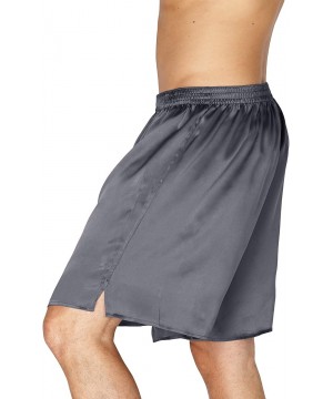 Boxers Men's Classic Silk Boxers - Graphite - CC115Q7F2W5