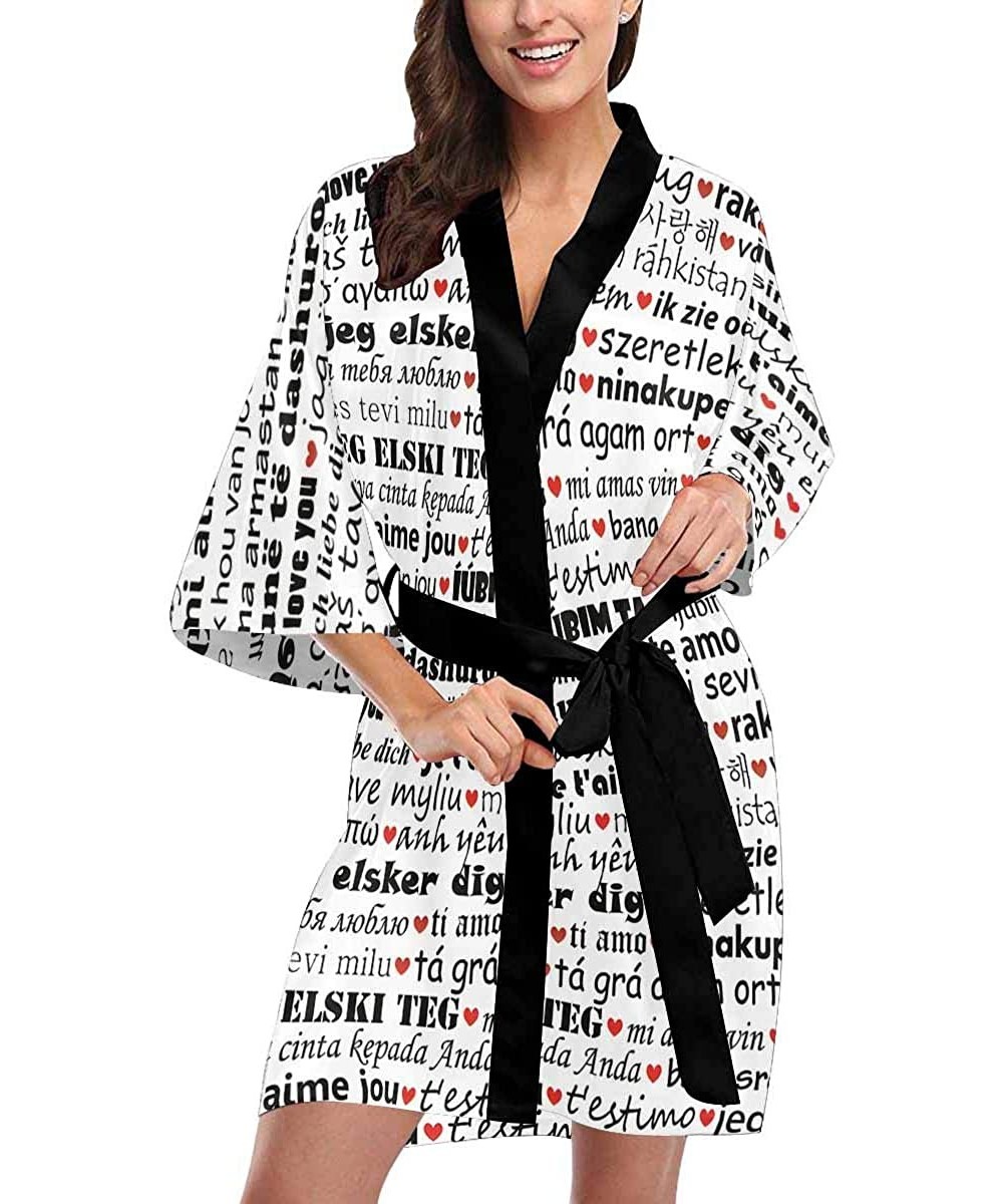 Robes Custom Independence Day Women Kimono Robes Beach Cover Up for Parties Wedding (XS-2XL) - Multi 2 - CH194UKK2KT