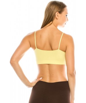 Camisoles & Tanks Bandeau Cami Top (Non-Padded) Made in USA - Banana (Ruching) - C012K7DCK9Z