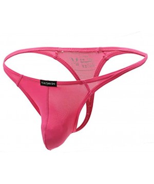 G-Strings & Thongs Premium Men's Thong G-String Underwear- Men's Thong T-Back Underpants. - Red - CG17Y0TOZCN