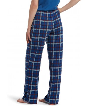 Bottoms Women's Printed Knit Long Pajama Sleep Pant - Monaco Blue - Scratch Plaid - C618UQZGZZY