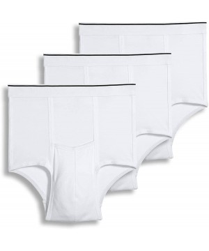 Briefs Men's Underwear Pouch Brief - 3 Pack- White- L - CR1928RQQ93