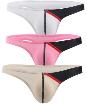 G-Strings & Thongs Men's U Convex Ice Silk Low-Rise Thong - W+p+k-3pack - CD1907YDMD0