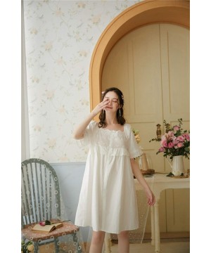 Nightgowns & Sleepshirts Women's Vintage Victorian Sleepwear Sleeveless/Short Sleeve Sheer Nightgown Pajamas Nightwear Lounge...