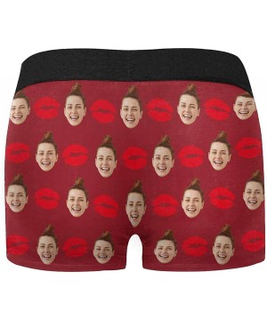 Briefs Custom Face Boxers Property of Girlfriends Name Red Lips White Personalized Face Briefs Underwear for Men - Multi 11 -...